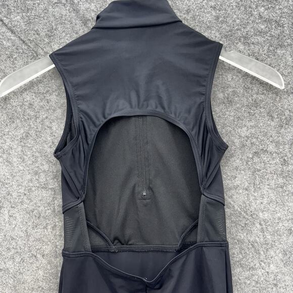 Balera Child Dance Front Zip Jumpsuit Size MC Black Back Cutout Competitive - Picture 8 of 13